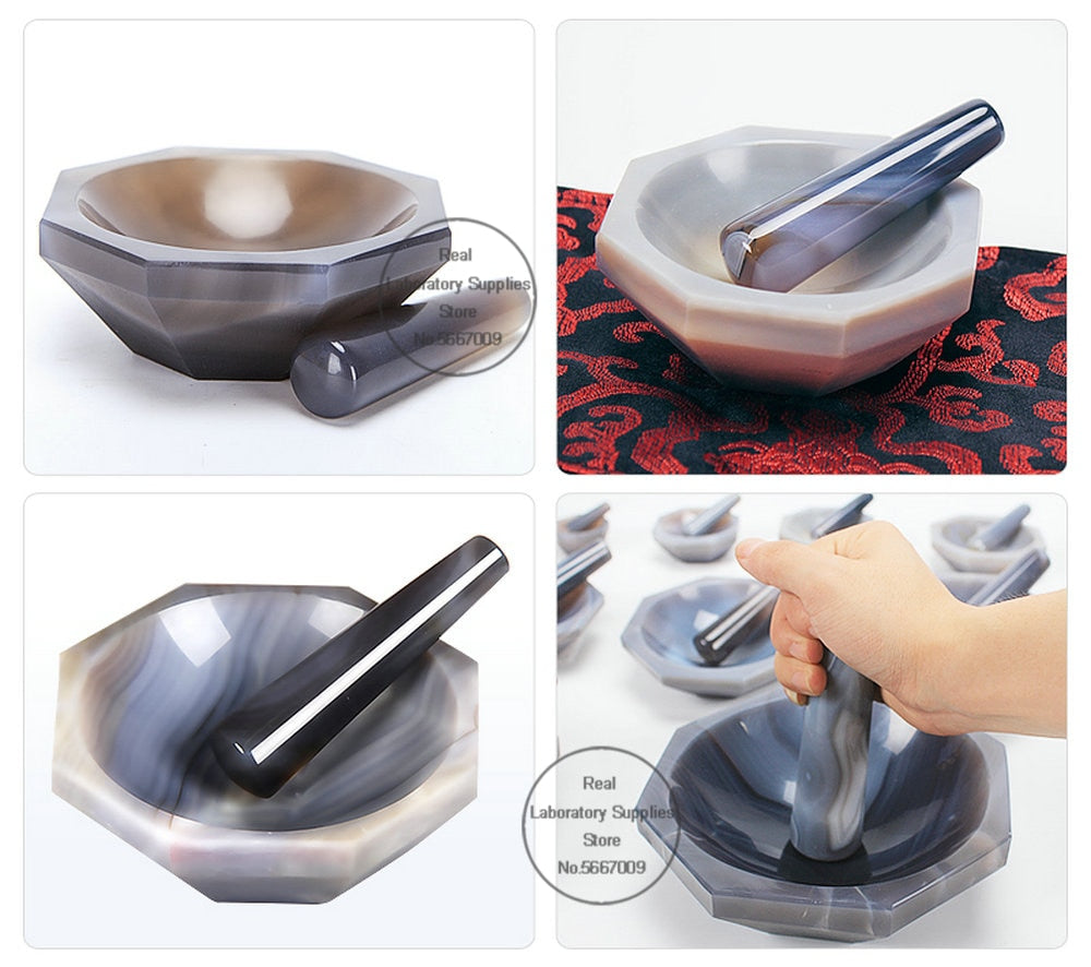 1set 30mm to 130mm Laboratory use Carnelian Mortar and Pestle FIRST-GRADE Pure image 2