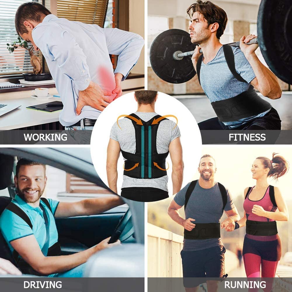 TopRunn Adjustable Posture Corrector Back Support Shoulder Back Brace Posture C image 6