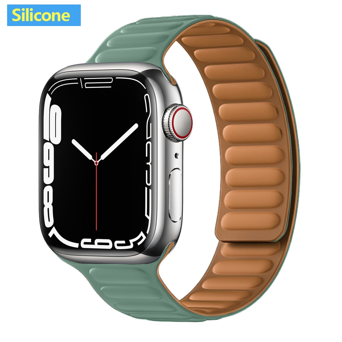 Leather Link For Apple Watch Band 45mm 41mm 44mm 40mm 49mm Original Magnetic Lo image 22