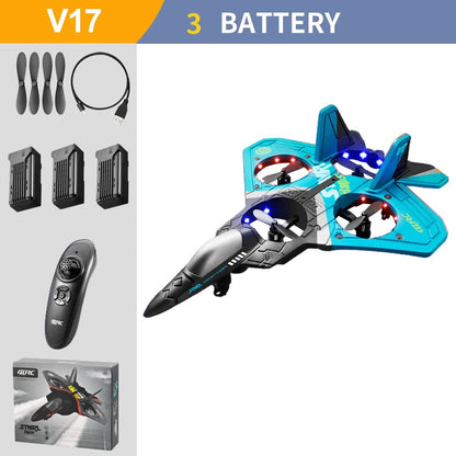 V17 RC Plane 2.4G 6CH Remote Control RC Airplanes Fighter Hobby Glider RC Plane image 5