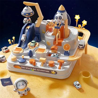 Space Racing Rail Car Model Racing Educational Toy Children Track Car Adventure image 2