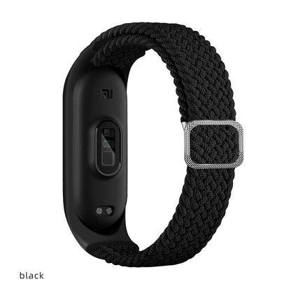 Bracelet for Mi band 6 7 Strap Elastic adjustable Nylon Braided Miband4 miband  image 3