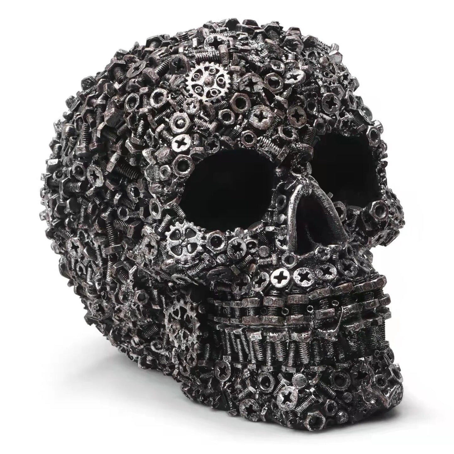 Resin Screw Gear Mechanical Style Skull Decorative Crafts Ornament Home Decor S image 1