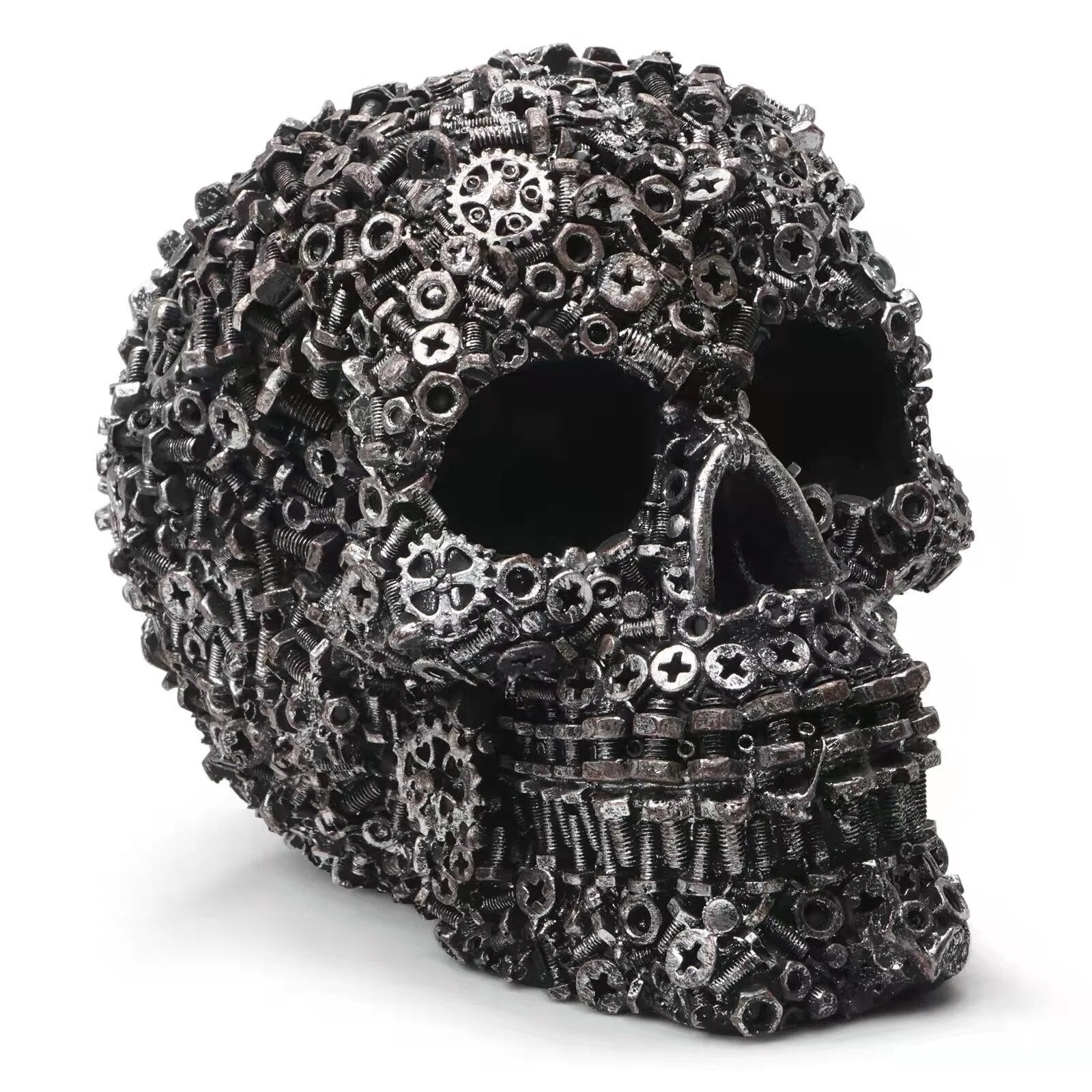 Resin Screw Gear Mechanical Style Skull Decorative Crafts Ornament Home Decor S image 1