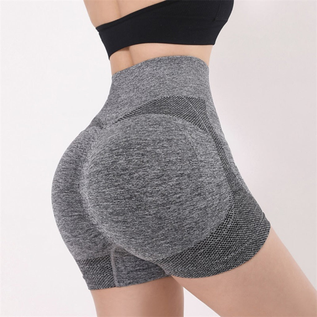 Women Yoga Shorts High Waist Workout Shorts Fitness Yoga Lift Butt Fitness Ladi image 4