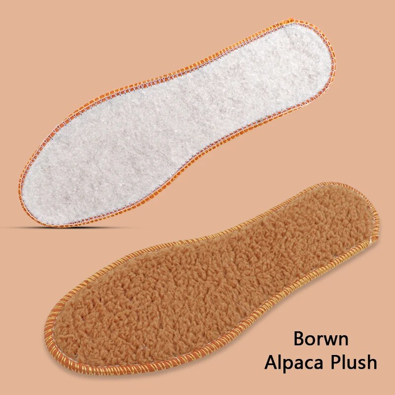 1Pair Thicken Plush Insoles Men Women Heating Shoe Pads Winter Warm Shoes Insol image 1
