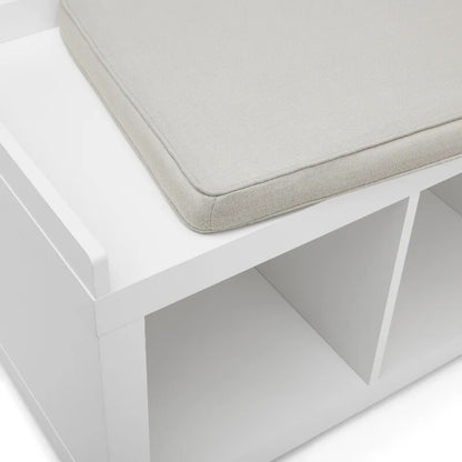3-Cube Storage Bench, White image 7