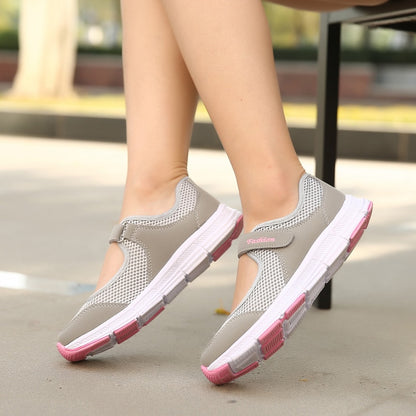 Women Casual Shoes Mesh Breathable Sneakers Fashion Flat Loafers Size 35-42 image 10
