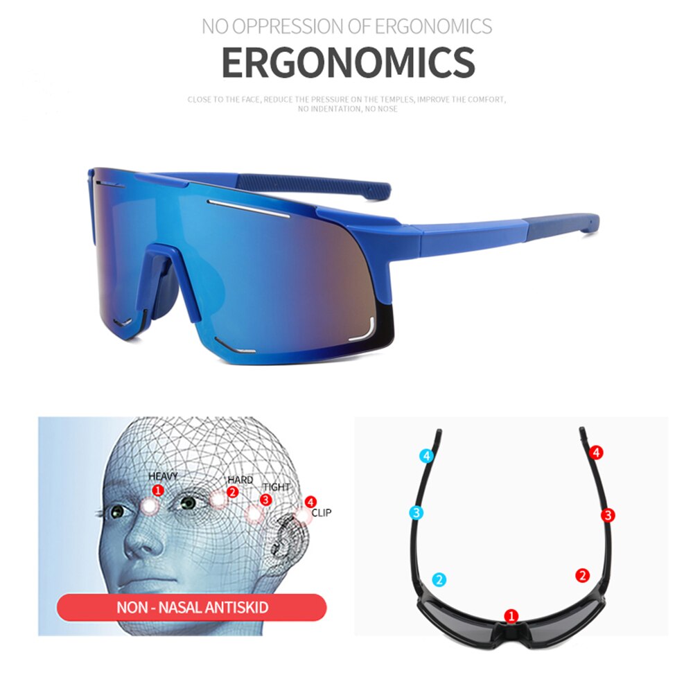 Polarized Cycling Sunglasses UV Protection Windproof Glasses For Men Women Pola image 7