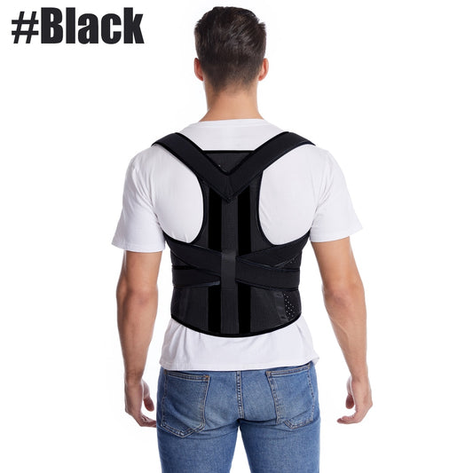 Straight Back Posture Corrector Shoulder Lumbar Brace Spine Support Belt Adjust