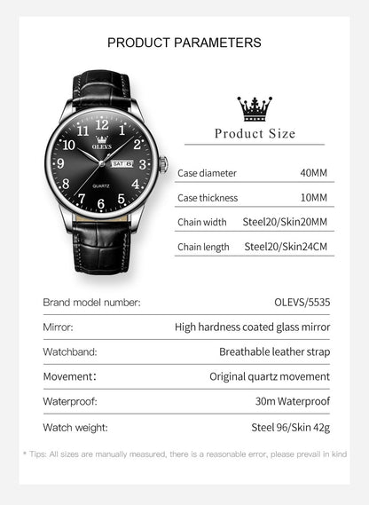 OLEVS New Fashion Watch For Men Top Brand Luxury Sport Waterproof Simple Ultra- image 8