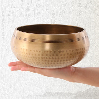 Nepal handmade Tibet Buddha sound bowl Yoga Meditation Chanting Bowl Brass Chim image 7