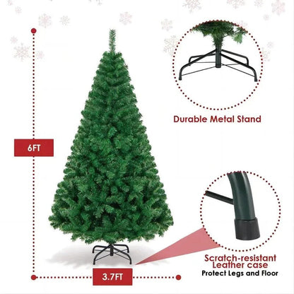 Vebreda 6ft  Christmas Tree, Pine Hinged Artificial Holiday Tree W/ 1000 image 5