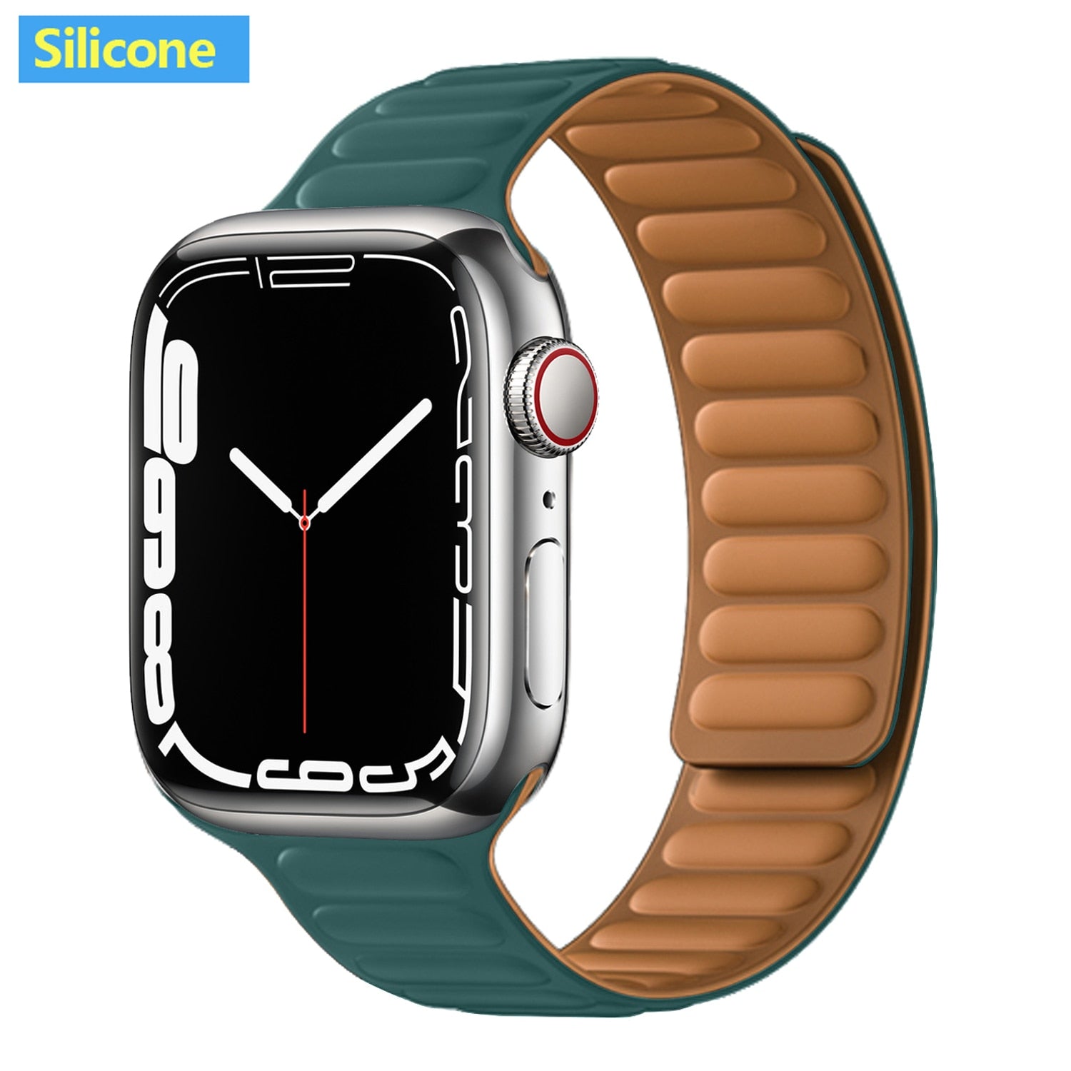 Leather Link For Apple Watch Band 45mm 41mm 44mm 40mm 49mm Original Magnetic Lo image 27