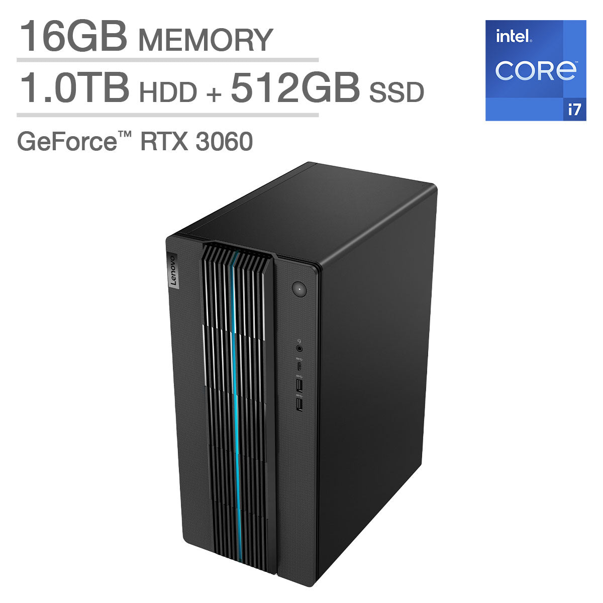 Lenovo IdeaCentre 5 Gaming Desktop - 12th Gen Intel Core i7-12700 - GeForce RTX image 0