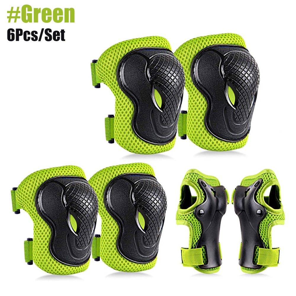 GOMOREON 6Pcs/Set Kids Safety Knee Pads Elbow Pads Wrist Guards Children Protec image 2
