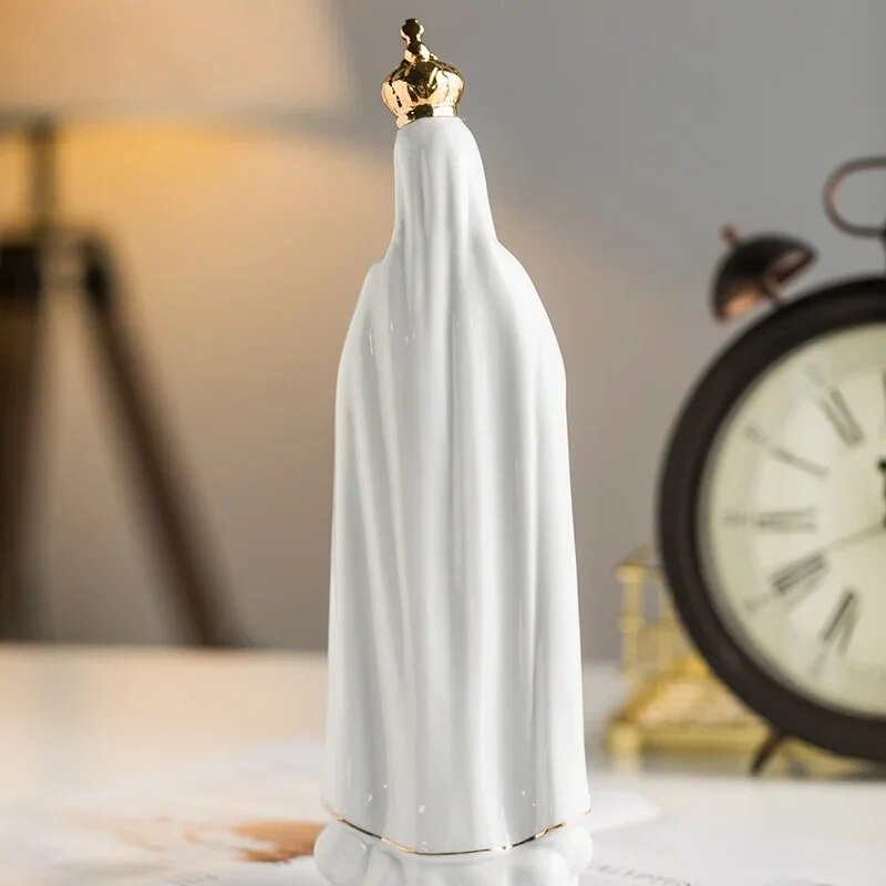 Rose Fatima Our Lady Icon of Mary Catholic Church Family Ceramic Statues Gifts image 1