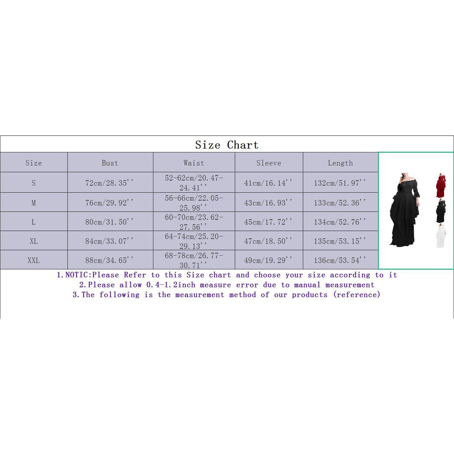 Women's Gorgeous Maxi Dress Black Red White Gothic Steampunk Sexy Off Shoulder  image 4