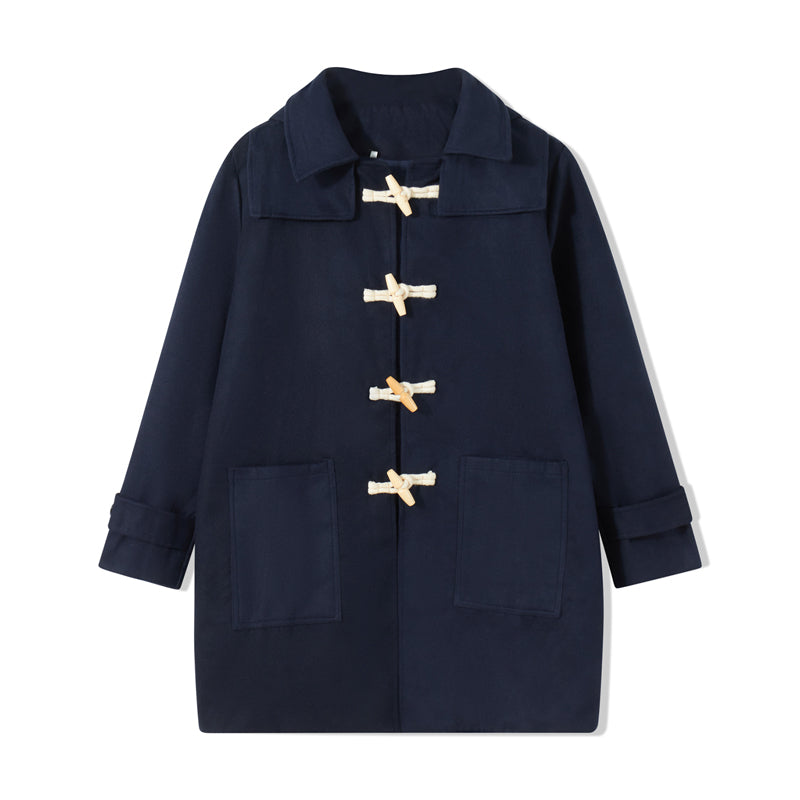 Men s Winter Duffle Coat Loose Fit Classic Wool Blend Long     Sleeve Hood Togg image 4