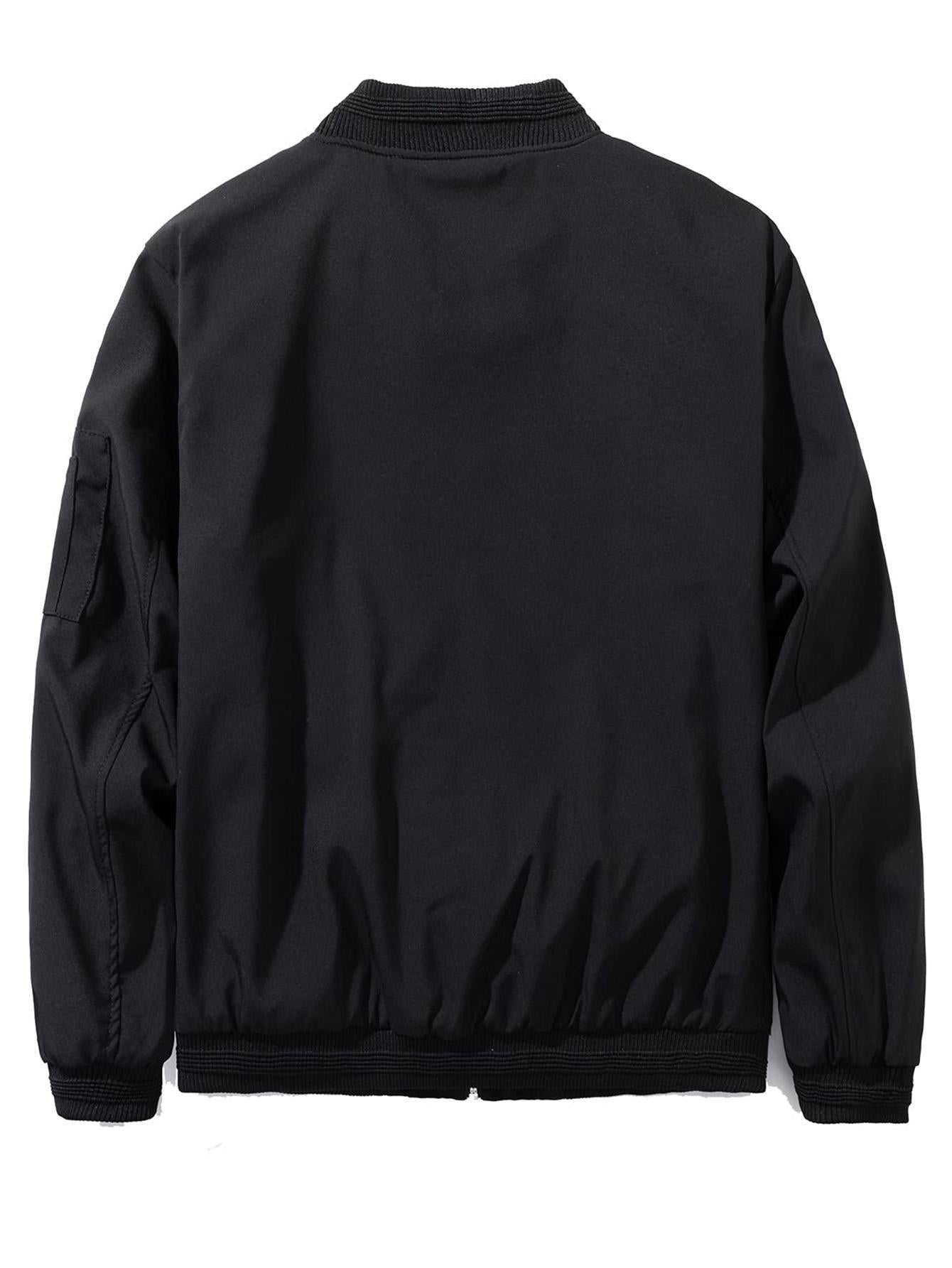 Men's Fashion Jacket, Baseball Style Outerwear, Casual and Versatile, Suitable  image 2