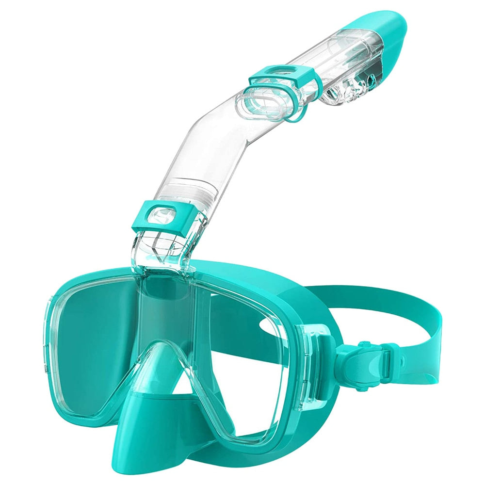 Diving Masks Foldable Anti-Fog Snorkel Mask Set with Full Dry Top System for Fr image 2