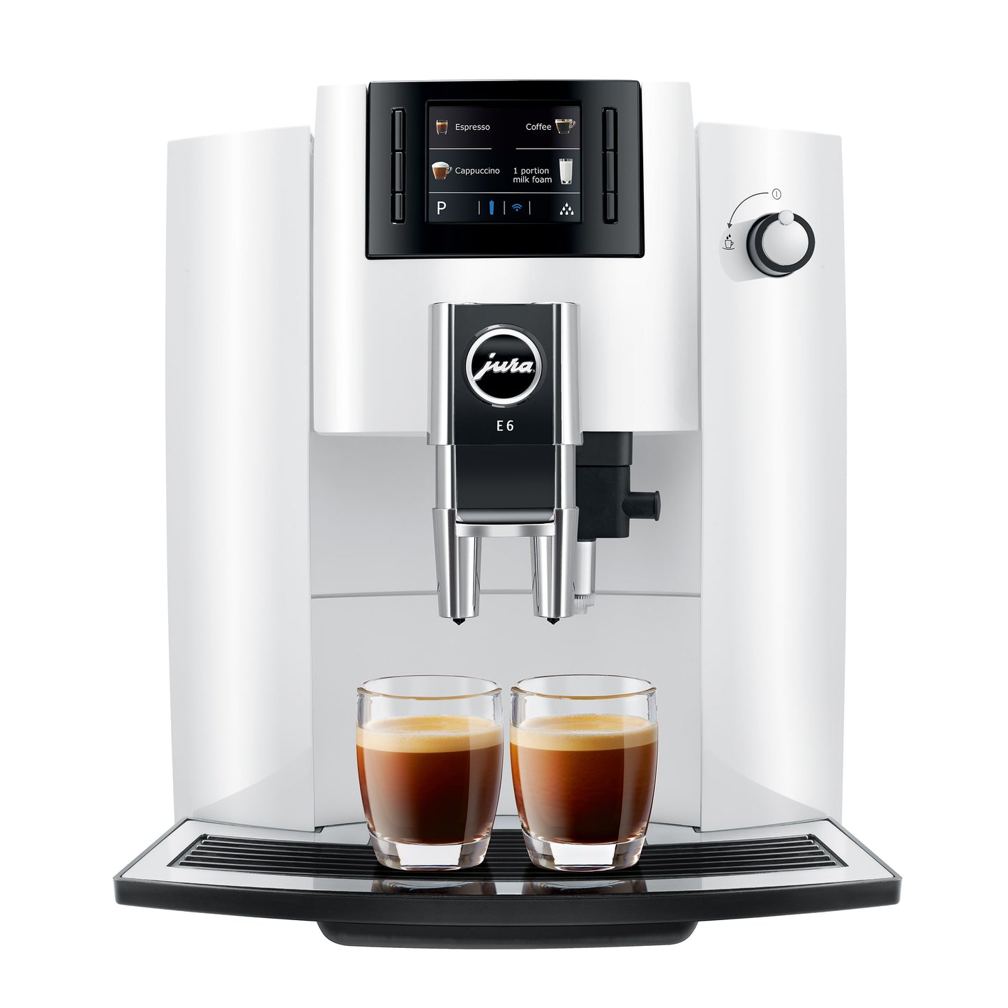 JURA E6 Automatic Coffee Machine, Piano White image 1