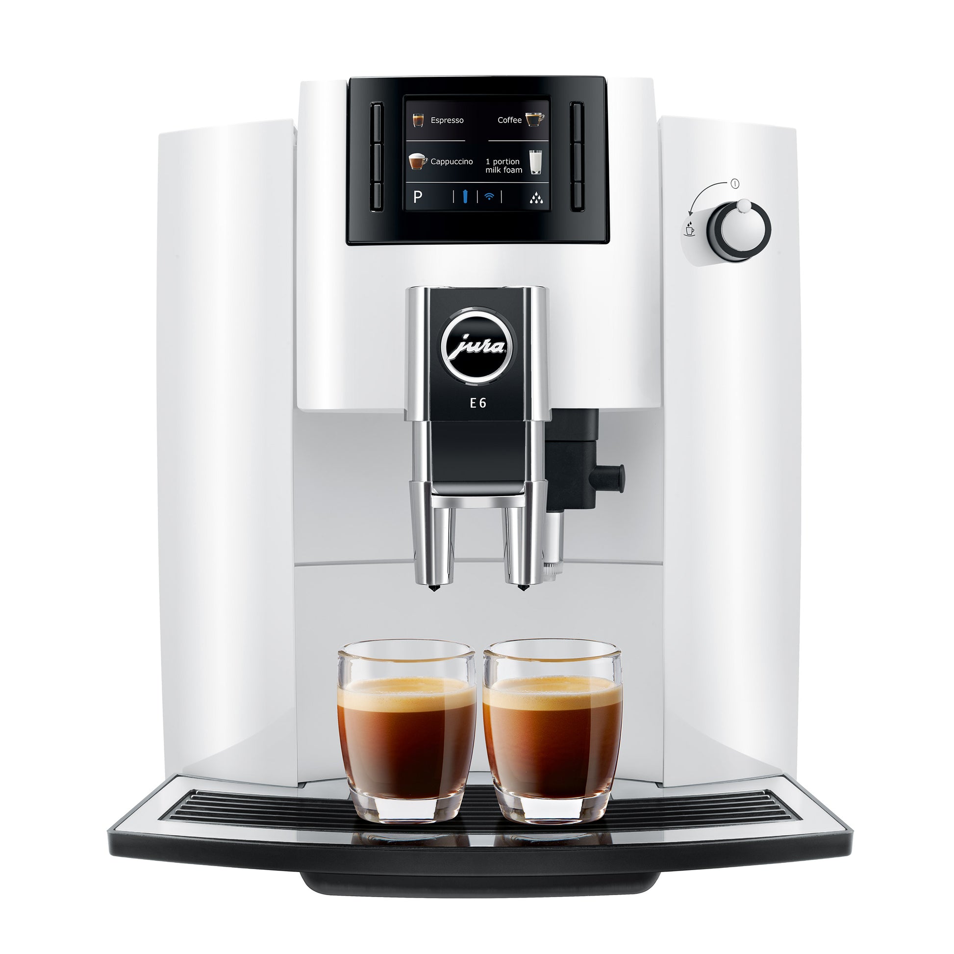 JURA E6 Automatic Coffee Machine, Piano White image 1