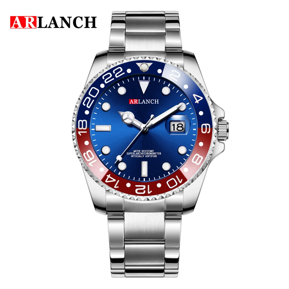Classic Mens Watch Quartz Green Ghost Diver Series Stainless Steel Waterproof C image 5