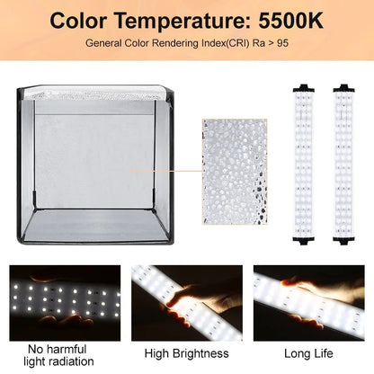Yizhestudio 60cm Photo Studio Box Led Lightroom Dimmable Folding Softbox Light image 3