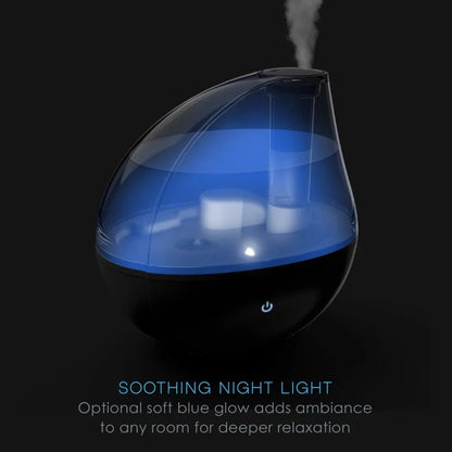 Ultrasonic Cool Mist Humidifier 2 Settings with 1.5 Liter Tank Living Rooms Bed image 4