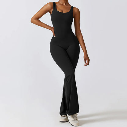 Women Tracksuit Gym Set Yoga Suit Sportswear  1 Pcs Sports Jumpsuit Fitness Rom image 4