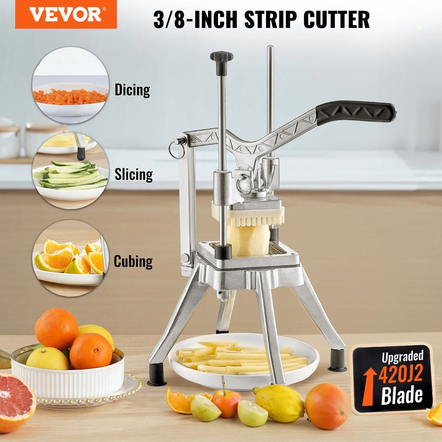 VEVOR Commercial Vegetable Fruit Heavy Duty Professional Food Dicer Kattex Fren image 6