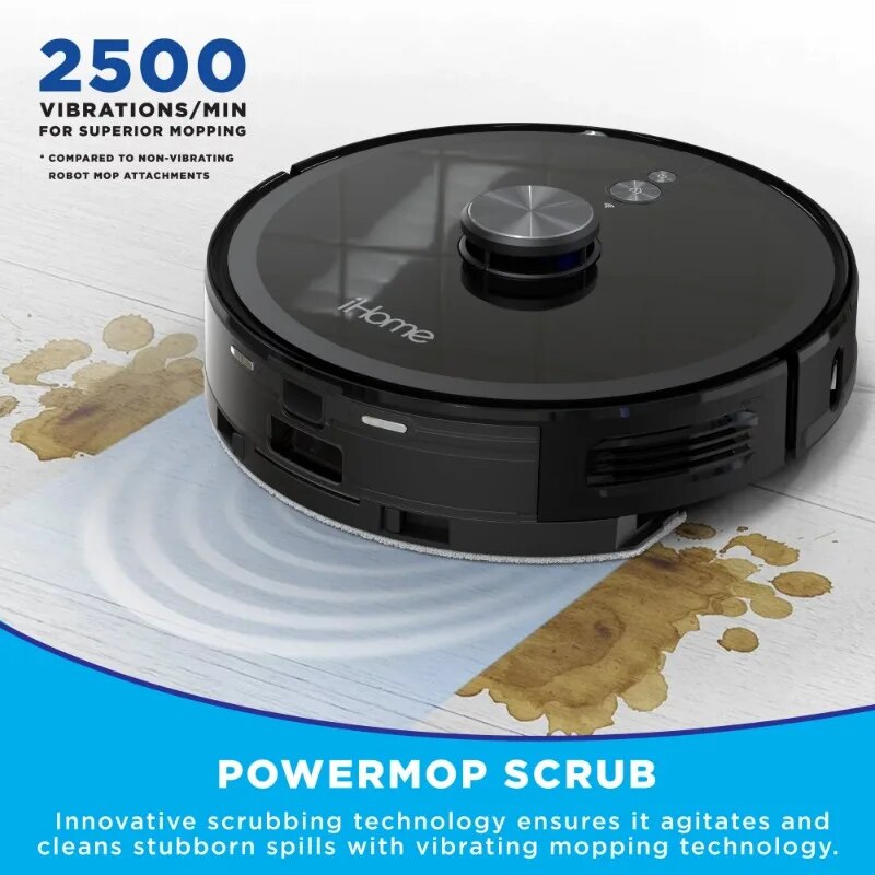 3-in-1 Robot Vacuum and Vibrating Mop with LIDAR Navigation and Auto Empty Base