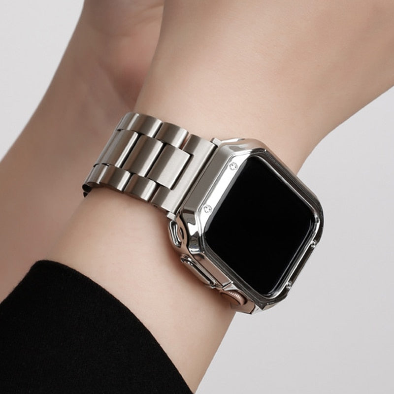 Stainless Steel titanium alloy Strap For Apple Watch Band Ultra 45mm 44mm 49mm  image 7