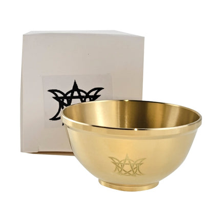 Copper Offering Bowls Triquetra Triple Moon Sage Burner Ritual Altar Energy Bal image 1