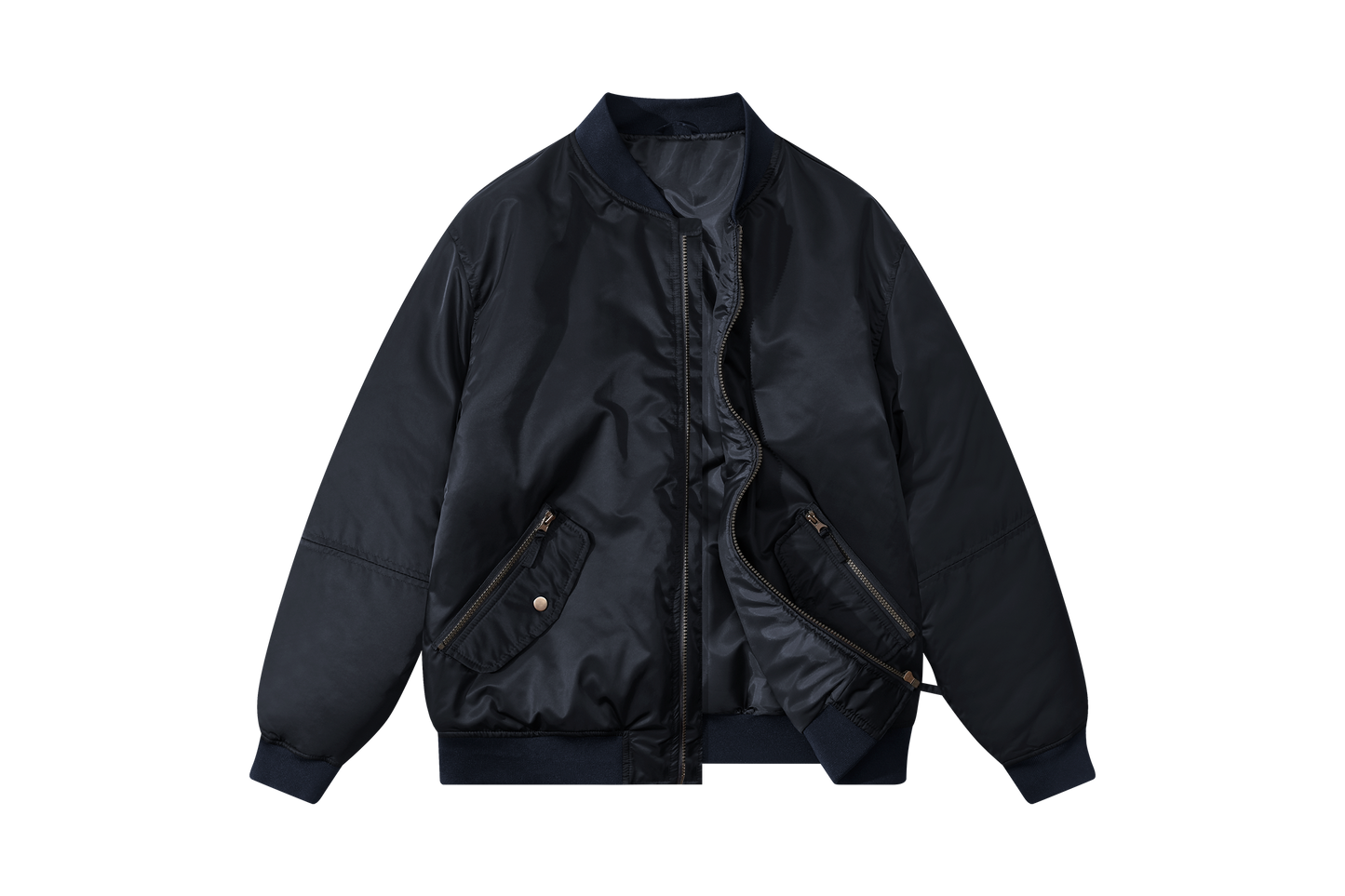 Men's Bomber Jackets Casual Fall Winter Warm Windbreaker Full Zip Windproof Outw