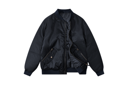 Men's Bomber Jackets Casual Fall Winter Warm Windbreaker Full Zip Windproof Outw