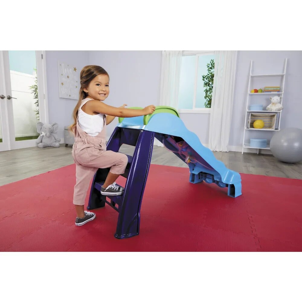 Outdoor-Indoor Wet or Dry Slide Playground Slide with Folding For Easy Storage image 5