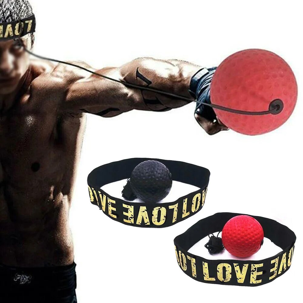 Muay Thai Boxing Speed Ball With Head Band For Sanda Boxing Fighting Speed Reac image 4