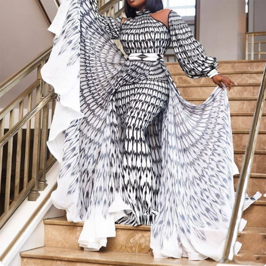 Plus Size Fashion Printed Design Sense Jumpsuit image 0