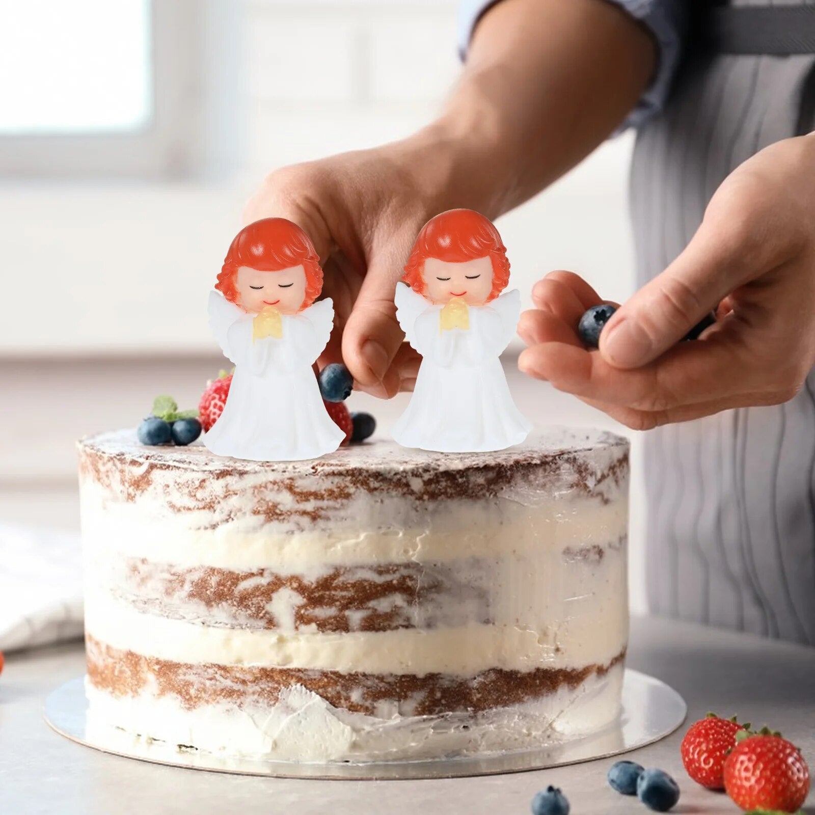 Stobok Home Decor Angel Boy Statue Figurines Miniature Praying Sculpture Decora image 5