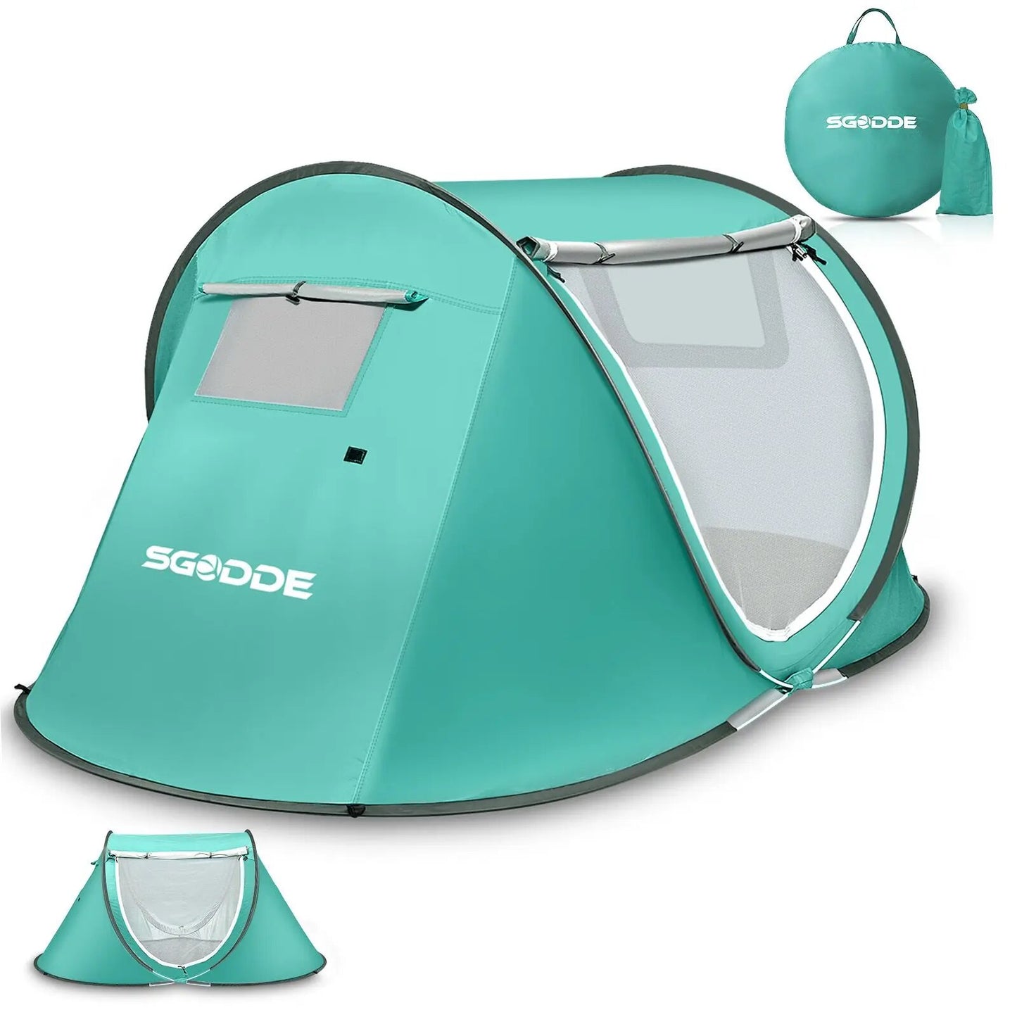 Automatic Camping Tent 2 Person Outdoor Family Instant Setup Tent 4 Season Wind