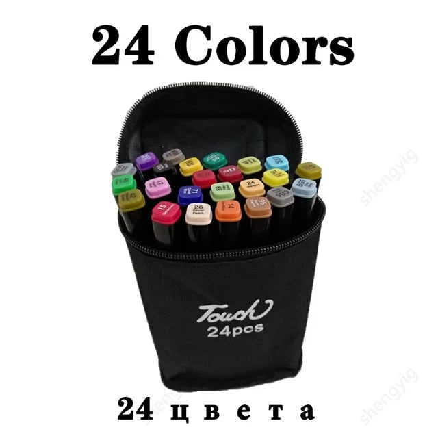 Colour Double Headed Oily Marker Set Sketch Drawing Graffiti Art Markers for St image 6