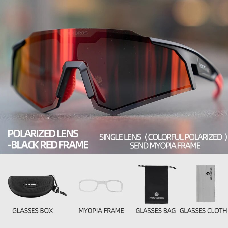 ROCKBROS Polarized Photochromic Bike Glasses Outdoor UV400 Bicycle Eyewear Sung image 2