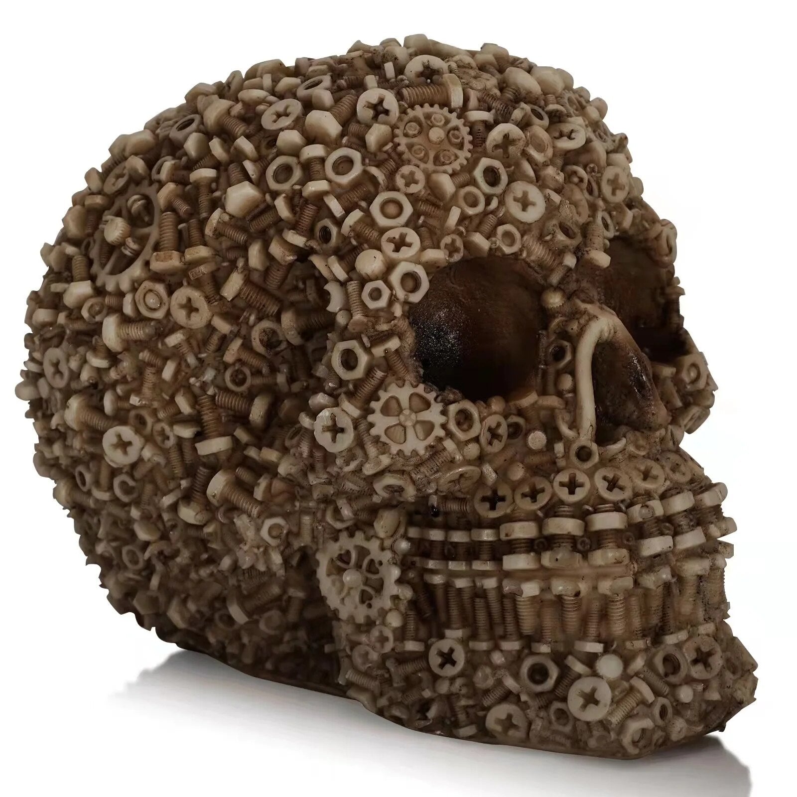 Resin Screw Gear Mechanical Style Skull Decorative Crafts Ornament Home Decor S image 4