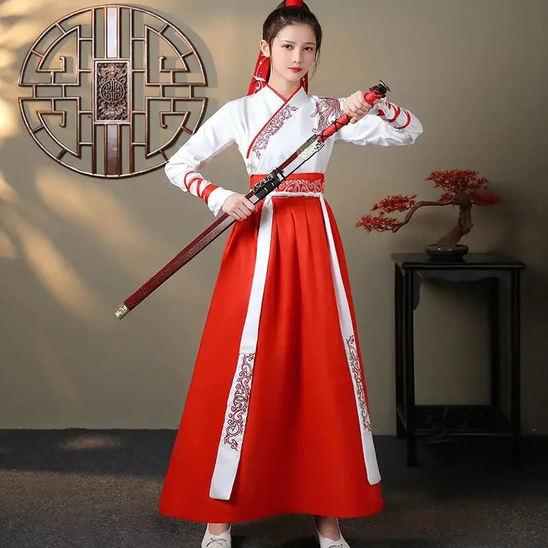 Streetwear Casual Chinese Traditional Dress Chinese Hanfu Dress Women Clothing