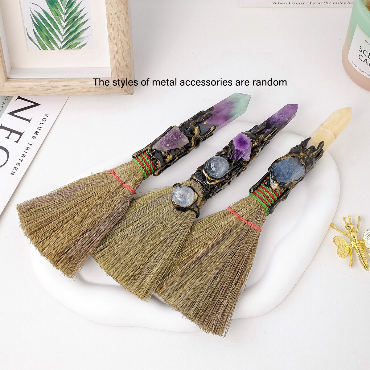 1PC Natural Crystal Point Stone Amethyst Altar Witch Supplies Table Decoration image 9