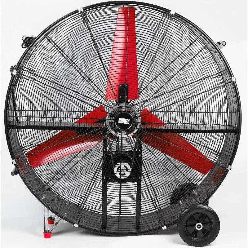 Hyper Tough 42 " Commercial & Indrustrial Belt Drive Drum Fan Red & Black image 3