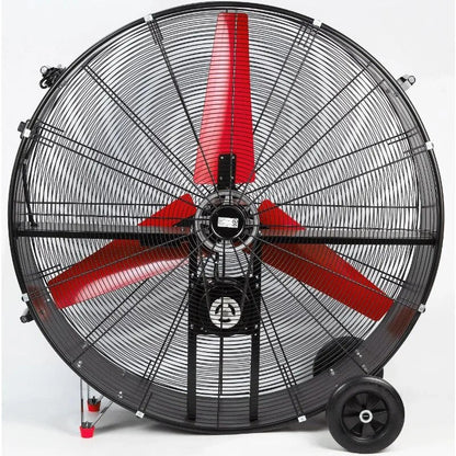 Hyper Tough 42 " Commercial & Indrustrial Belt Drive Drum Fan Red & Black image 3