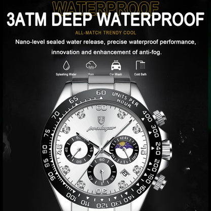POEDAGAR Luxury Man Wristwatch Sports Chronograph Luminous Waterproof Date Men  image 7